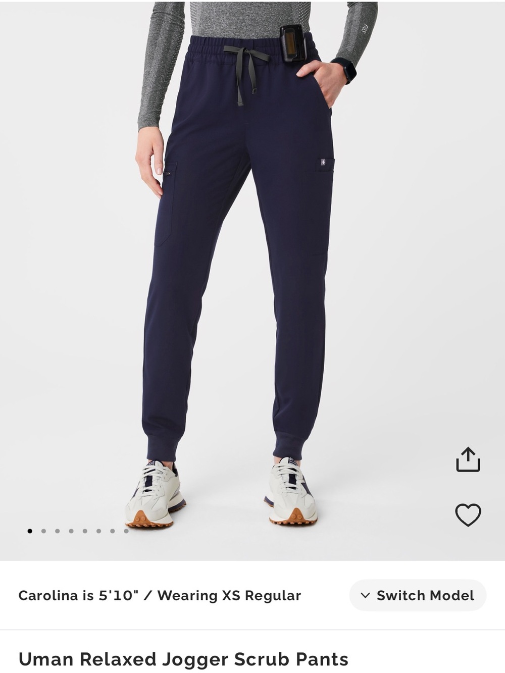 Figs Uman Relaxed Jogger Scrub Pants in Navy